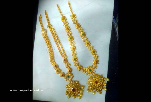 latest 40 grams gold haram designs