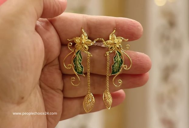 latest earrings design, gold