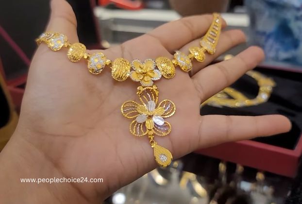 20 grams gold necklace designs with price