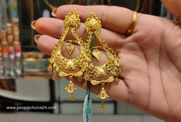 7 grams gold earrings designs