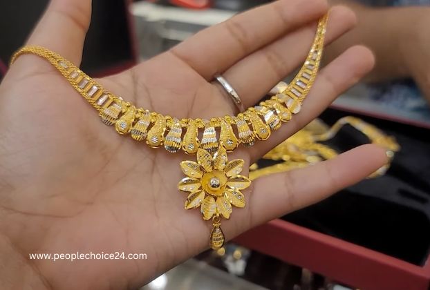 gold necklace designs in 24 grams with price