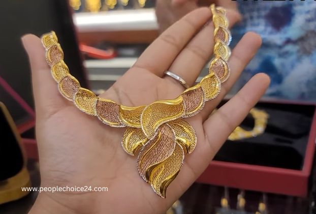 modern 25 grams gold necklace designs