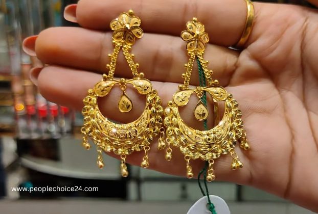 new design 7 grams gold earrings