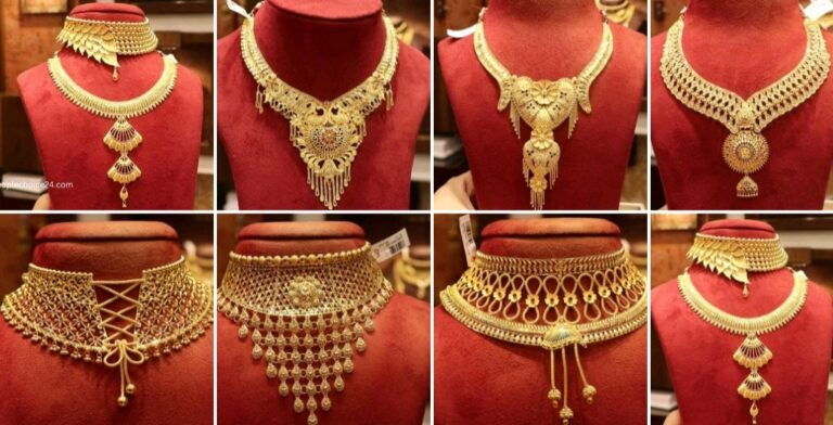Top 8 Indian Bridal Gold Necklace Designs For Stunning Look