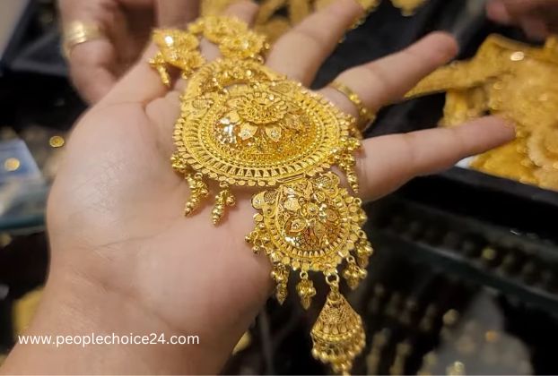modern gold necklace designs for wedding
