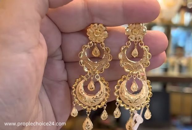 2 part gold earrings
