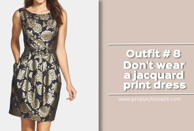jacquard print dress