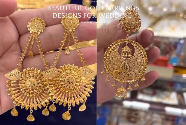 Gold Earrings for Your Wedding Ware