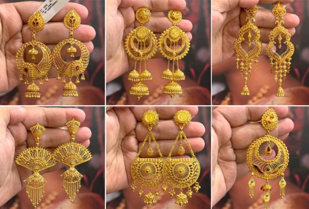 wedding gold earrings