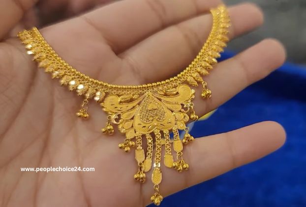 21k gold necklace design for girl