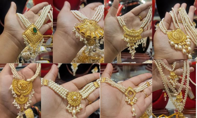 Top 14 Gold Necklace Design with Pearl for Women