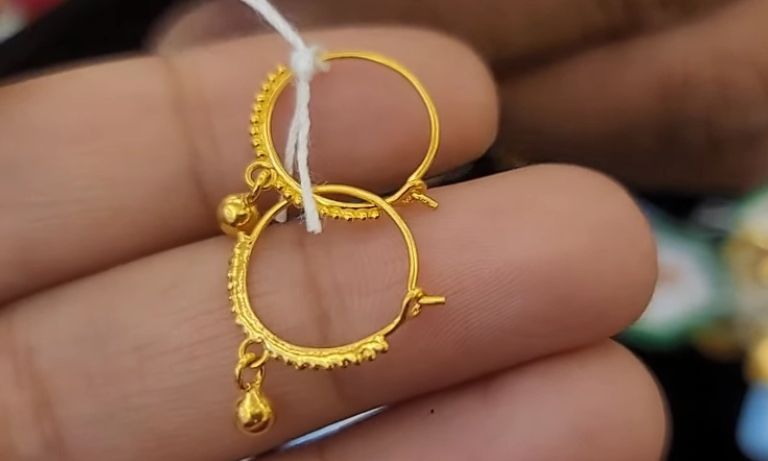 Small gold earrings designs for daily use
