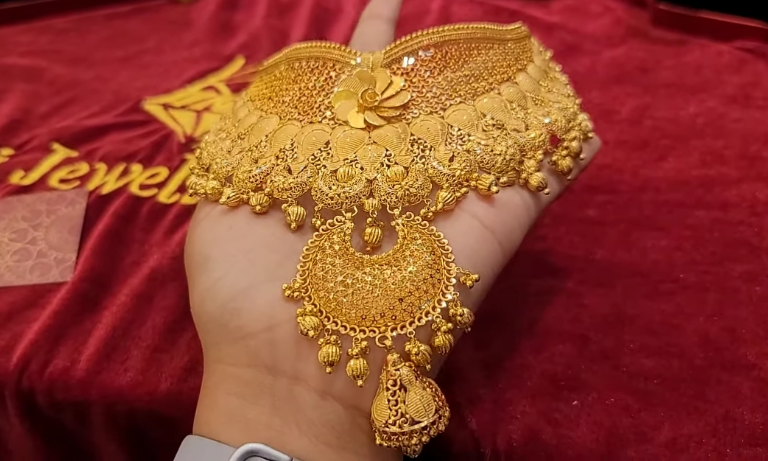 Bridal Gold Choker Necklace