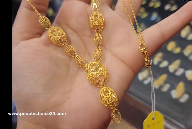 Dubai gold necklace for wedding 