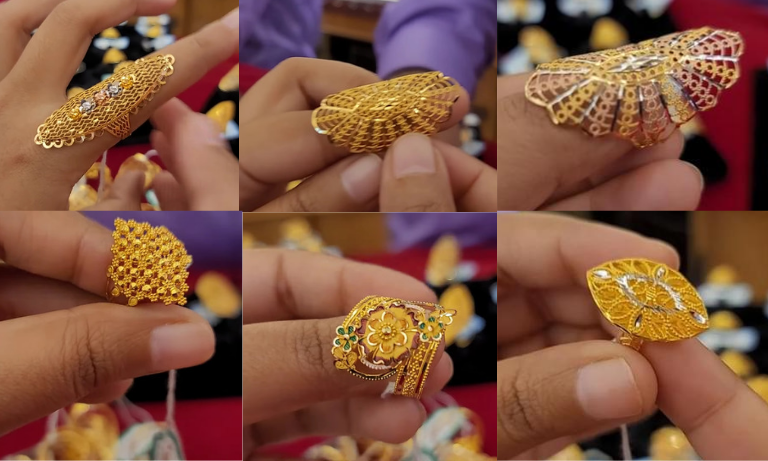 wedding gold ring design for girls