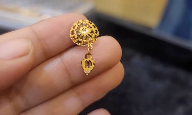 Small gold earrings