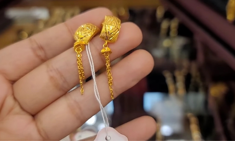 gold earrings with price