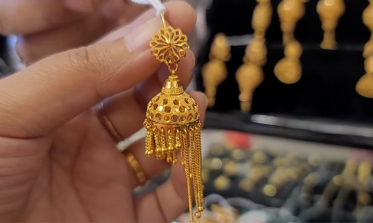 22K gold Jhumka designs with price