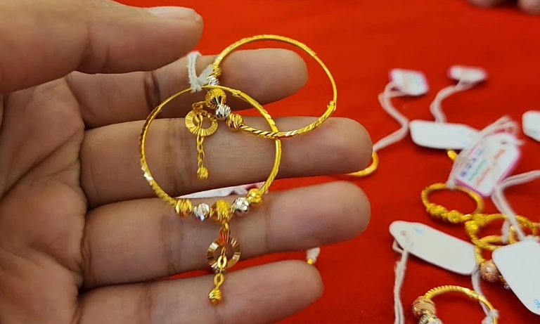 Image of Small gold Earrings designs for daily use