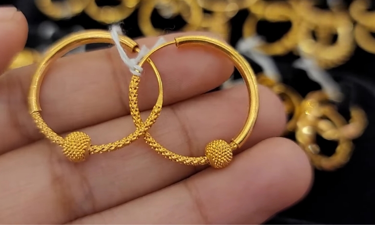 . Ring shape gypsy earrings