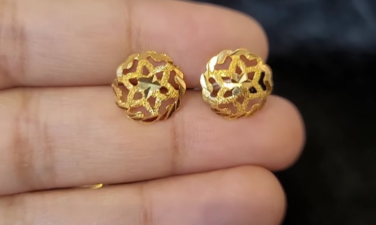 real gold stud earrings