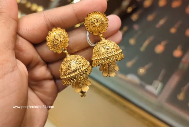 4 grams gold jhumka designs 