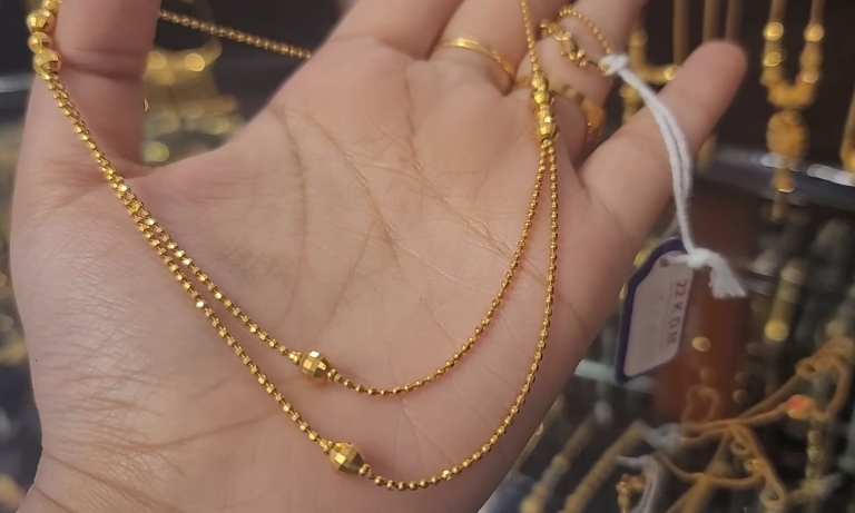 Two layer Dubai Gold chain