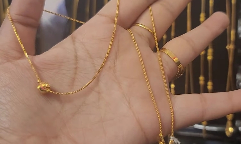 Dubai Gold chain with one ball