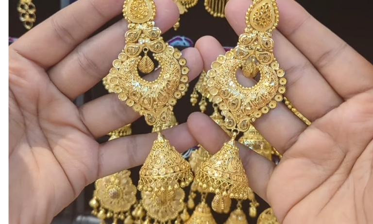 New jhumka design gold with weight and price