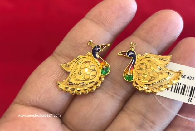 Peacock design earrings