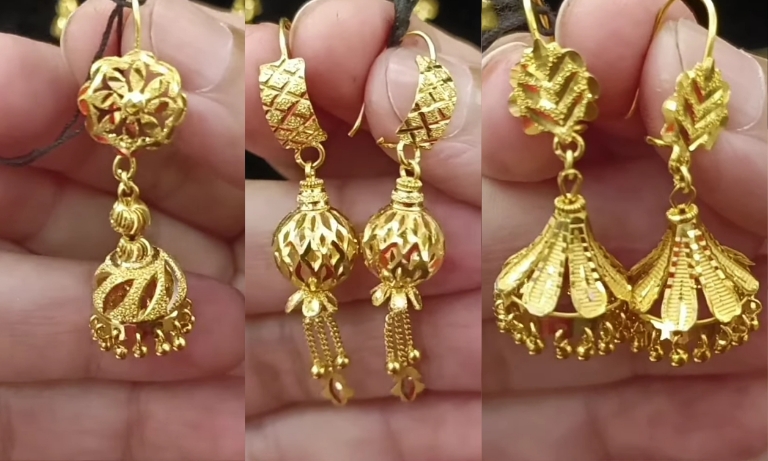 Daily Wear Earrings Design Under 1 Gram Gold - People choice-calidas.vn