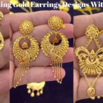Big size gold earrings