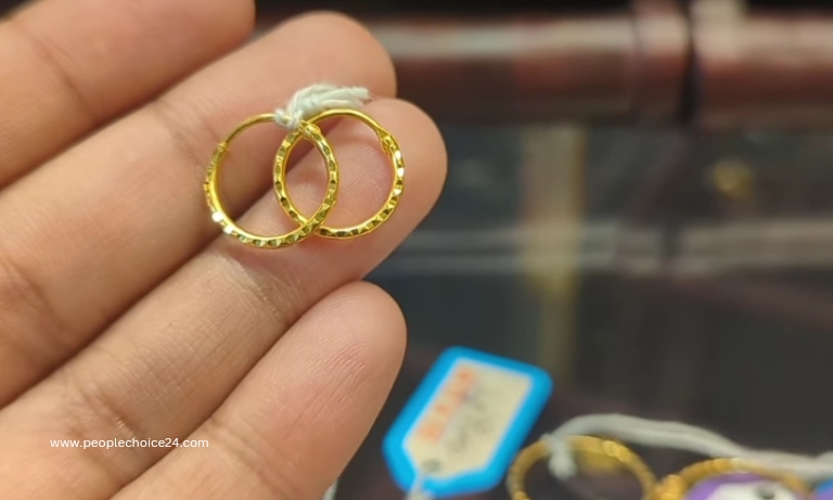 Gold Ring Earrings