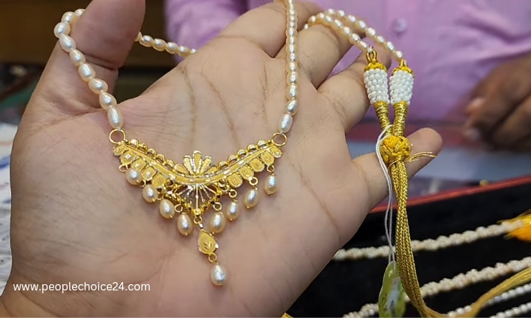 Pearl Necklace Designs In Gold