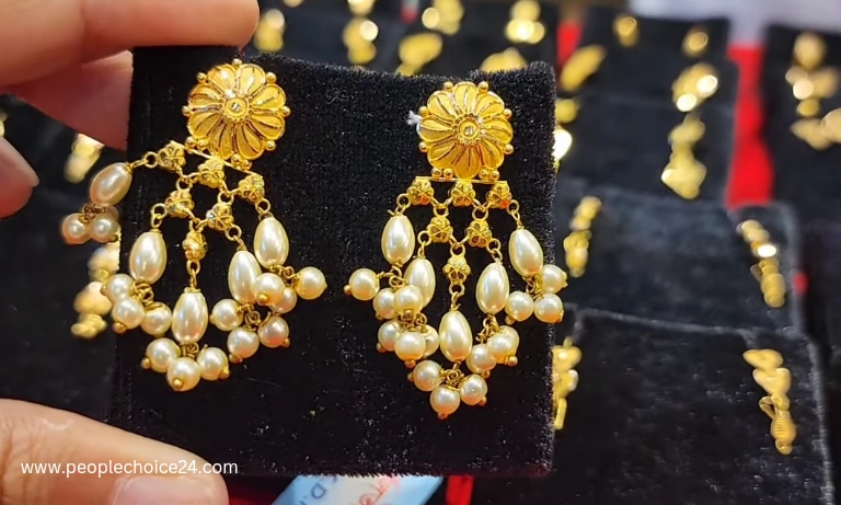 light weight gold earrings designs for daily use