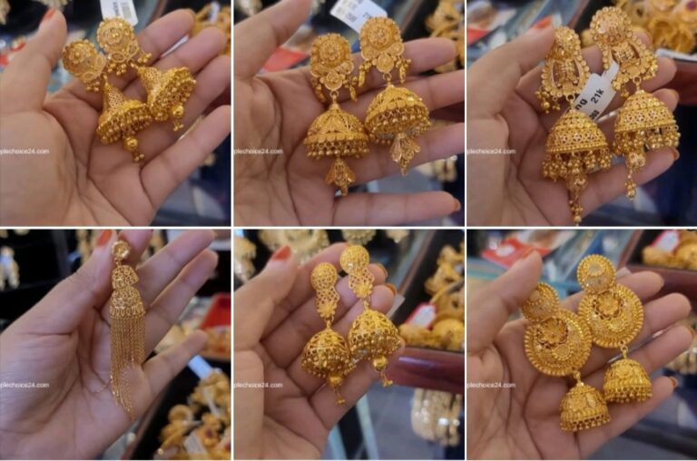 Bridal gold jhumka