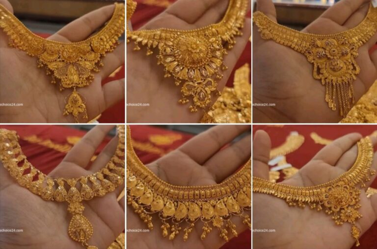 Bridal gold necklace in light weight