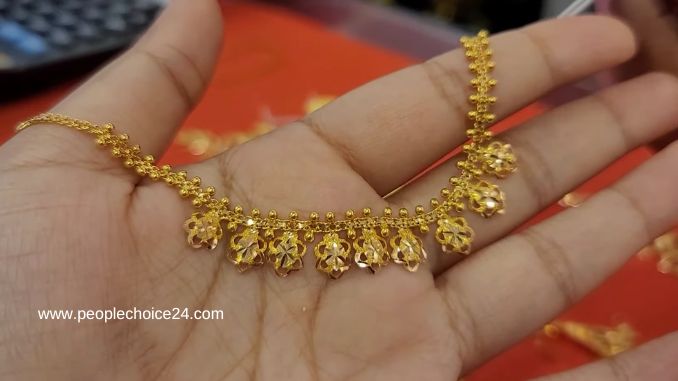Dubai gold necklace in light weight 