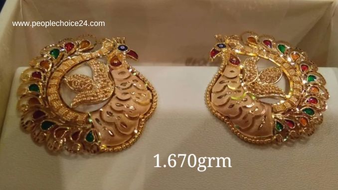 Unique design gold tops earrings 