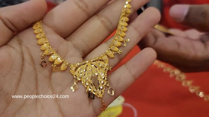 Low cost gold necklace for Indian Women 