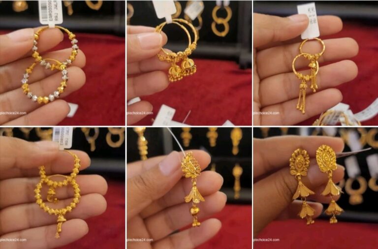 Daily use gold earrings tops