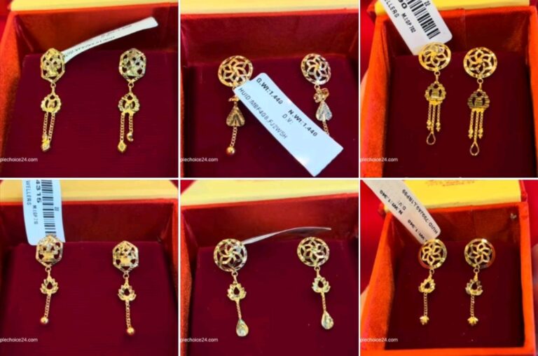 laser cut gold earrings