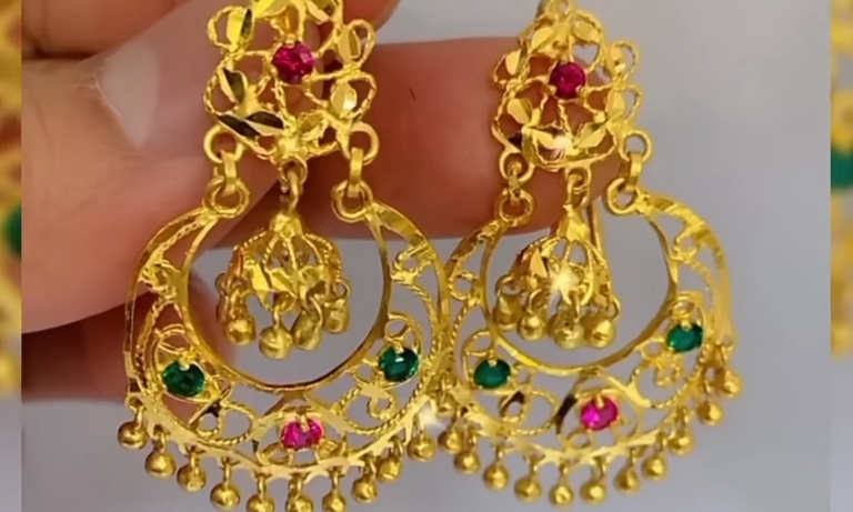 New Gold Earrings Designs for Ladies