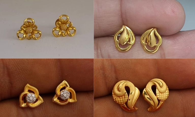Gold Earings designs || daily wear gold earrings - YouTube-tiepthilienket.edu.vn