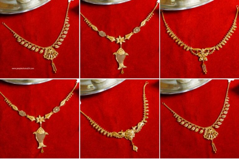 Most Effective Simple Gold Necklace for Party Wear