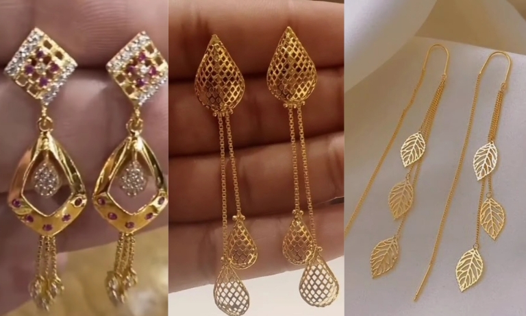 Gold earring new on sale style