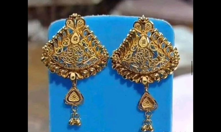 gold earrings new design for girl