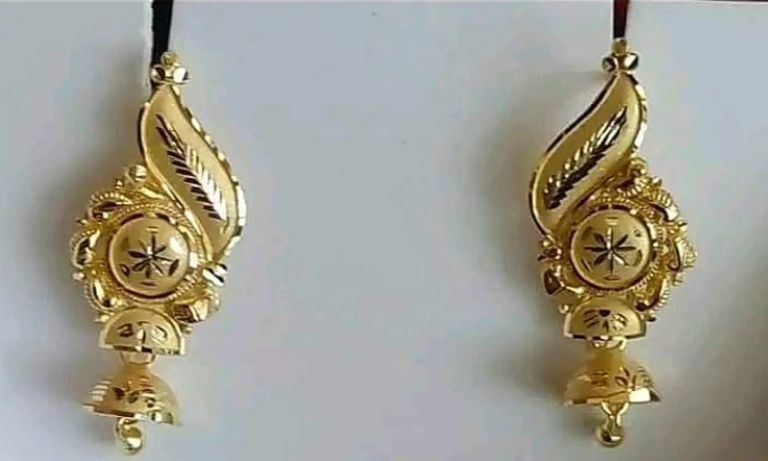 gold earrings new design for girl