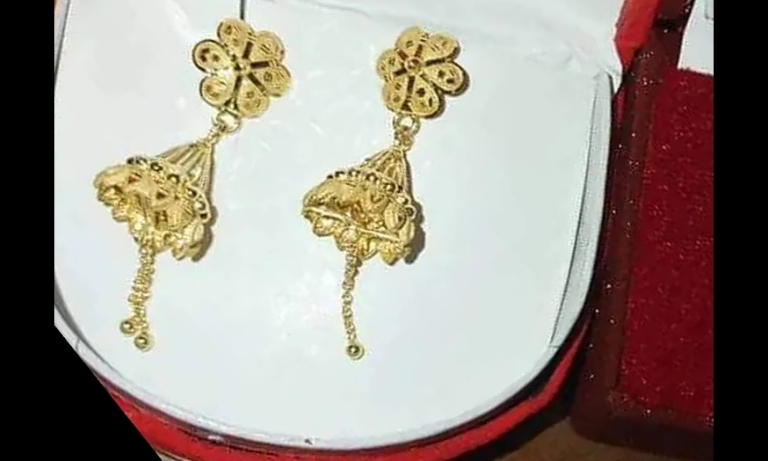 gold earrings new design for girl