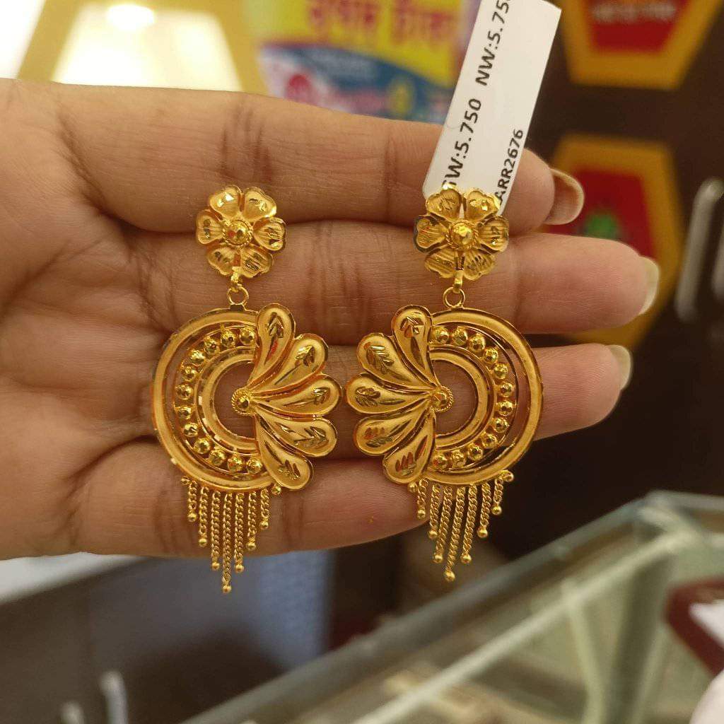 Gold Design Earrings for Bride 2023